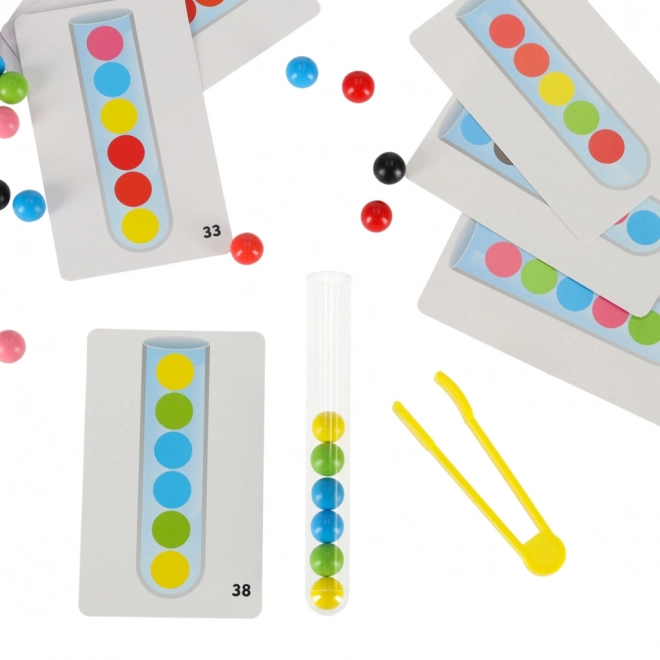 Educatieve puzzel - kleurrijke montessoriballetjes