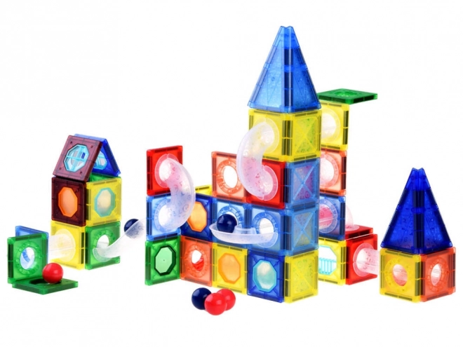 Magnetische bouwset knikkerbaan ZA4719 - 123 onderdelen