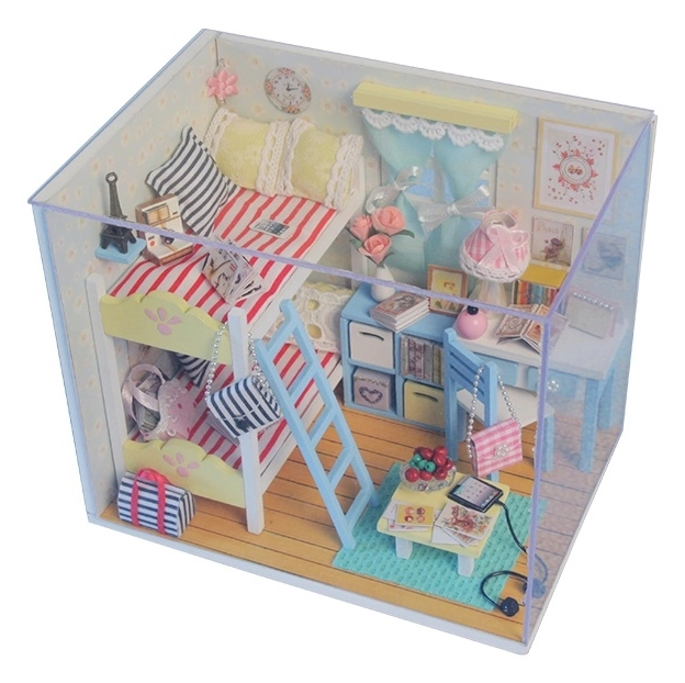 Negen miniatuurhuisjes Terugkeer naar de kindertijd