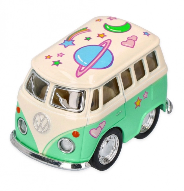 Metalen model Volkswagen mini busje 5cm