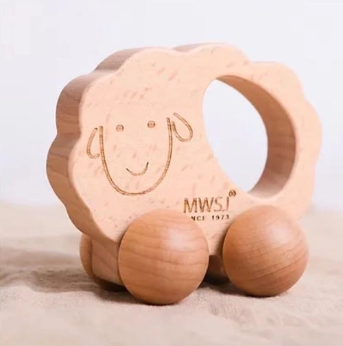 Houten grijpauto Schapen