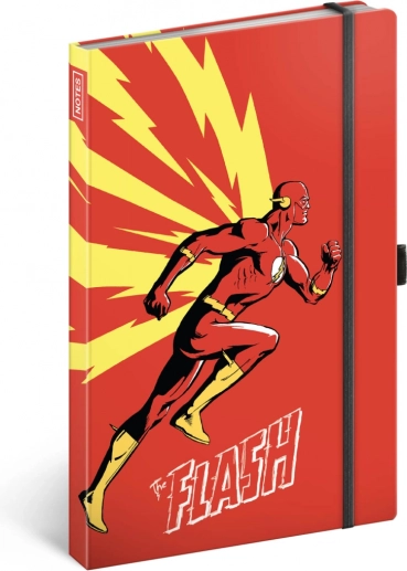 Notes gelinieerd notitieboek THE FLASH met elastiek en pennenlus