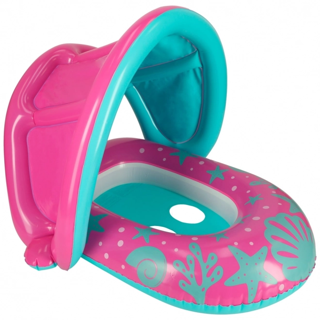 BESTWAY 34091 Kinder opblaasboot met zitting en zonnescherm roze 1-2 jaar 18 kg