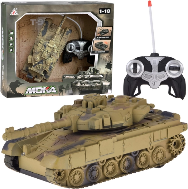 RC-tank met draaibare koepel, lichten en realistische geluiden