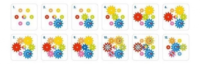 Houten spel met tandwielen Goki