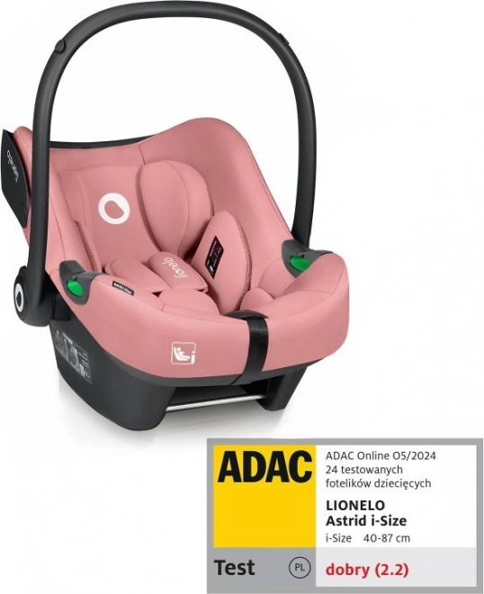 Kinderautozitje LIONELO Astrid i-Size roze