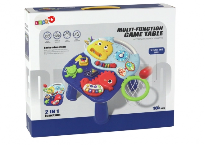 Educatieve Tafel 2v1 Zee Dieren Piano Klok Basketbal Ballen