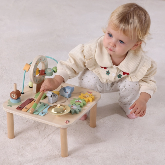 Houten leerstafel met muziek labyrint 5-in-1
