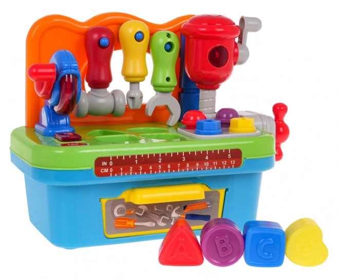Interactieve kindermonteerbank met gereedschappen