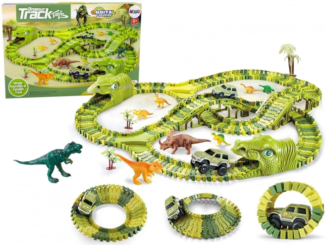 Flexibele dinosaurussenracebaan 240 stuks