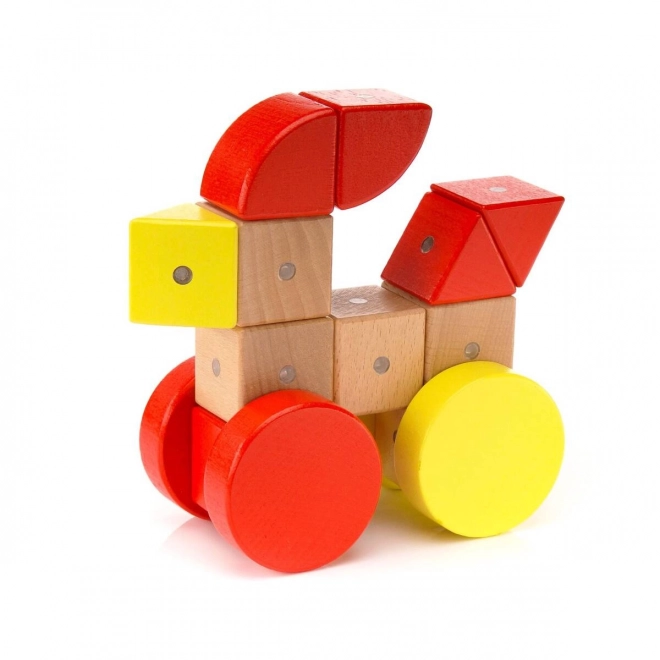 Houten magnetische blokken WABI 40 stuks