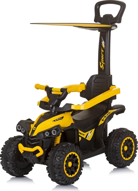 Loopfiets met kap en duwstang Chipolino ATV geel