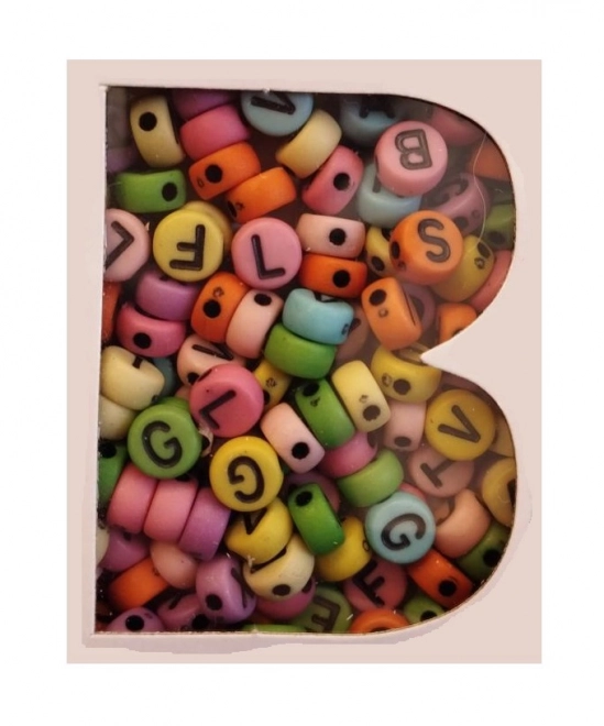 Set kralen - letters pastel + 1 meter koord