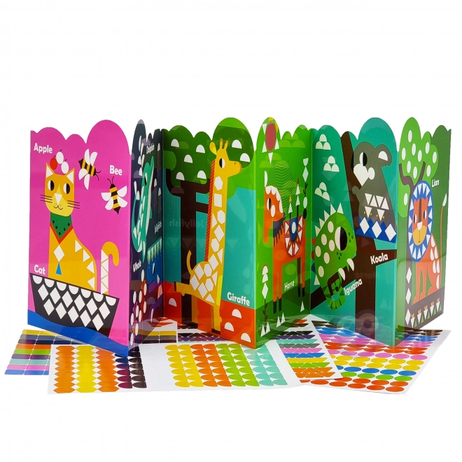 Geometrische stickers dieren Woopie voor creatieve educatie