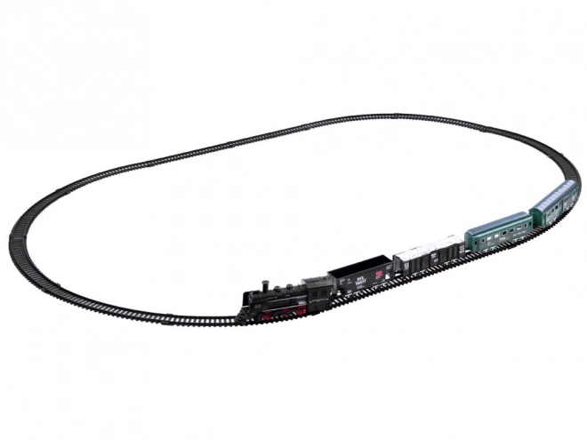 Elektrische treinset met locomotief en wagons