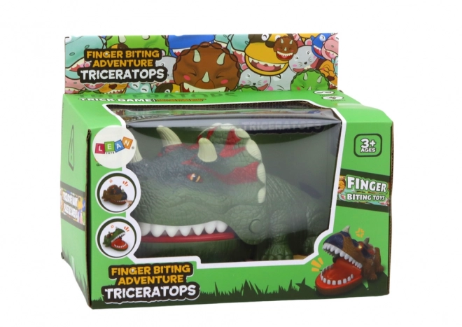 Vaardigheidsspel bijtende dinosaurus Triceratops