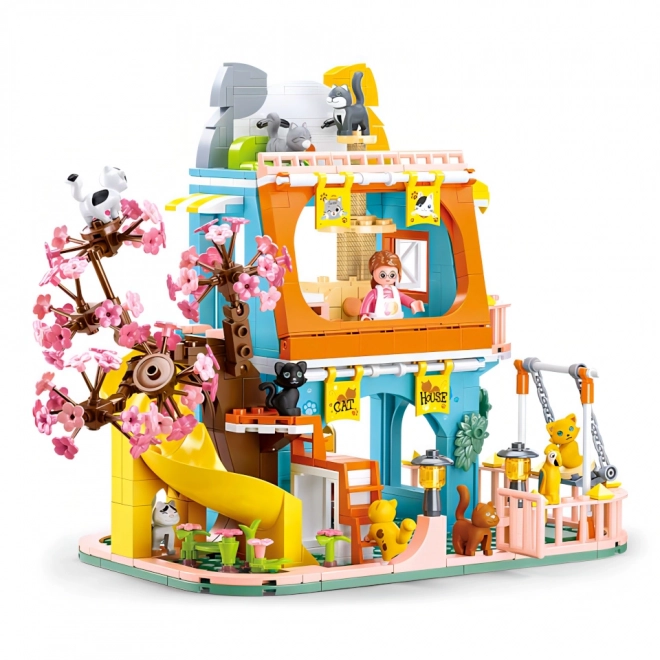 Sluban Meisjes Droom M38-B1089 Huis met negen katjes