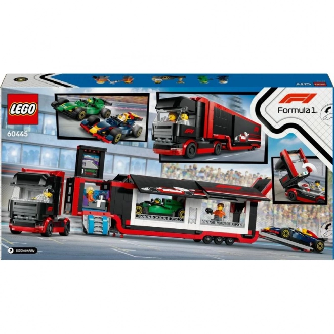 LEGO® City 60445 Vrachtwagen F1® met F1® RB20 en AMR24 auto’s