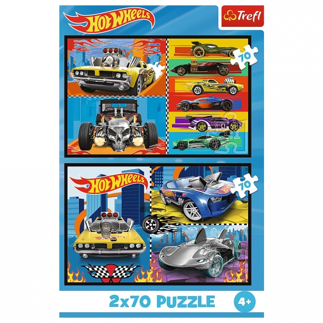 Puzzel 2x70 Auto's Hot Wheels