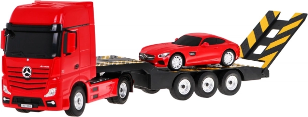 Mercedes-Benz Actros R/C met aanhanger 1:26 en AMG GT 1:24