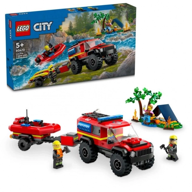 LEGO® City 60412 Brandweerwagen 4x4 en reddingsboot