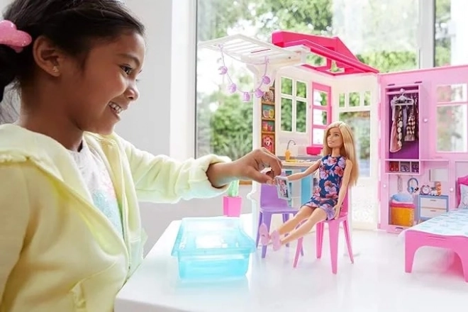 Barbie Poppenhuis met Accessoires en Pop GWY84