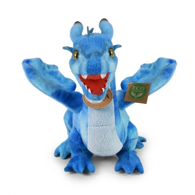 Rappa Pluche Draak 40 cm Blauw ECO-VRIENDELIJK