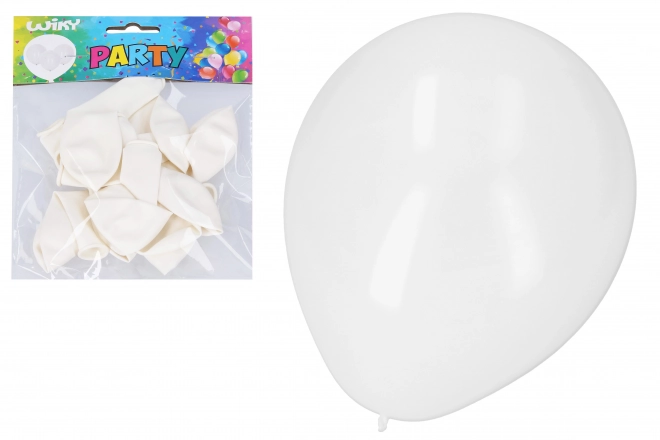 Witte opblaasbare ballonnen 30 cm - set van 10 stuks