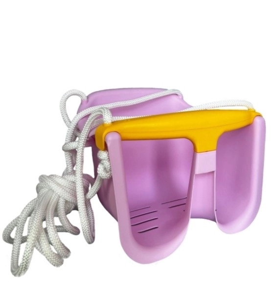 Roze kunststof kindersschommel