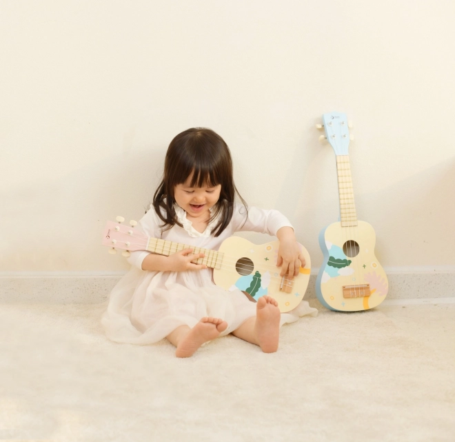 Klassieke wereld roze houten ukelele voor kinderen