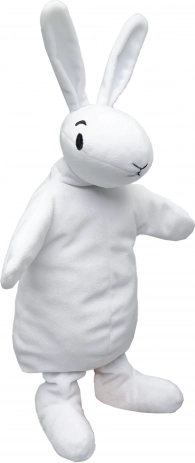 Bob en Bobek pluchen handpop Konijn Bob 42 cm