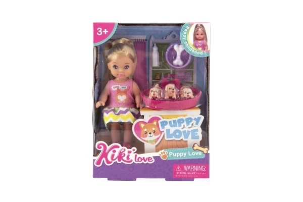 Pop Kiki Anlily gewricht plastic 12cm met knuffels met accessoires in doos 12x16x4,5cm