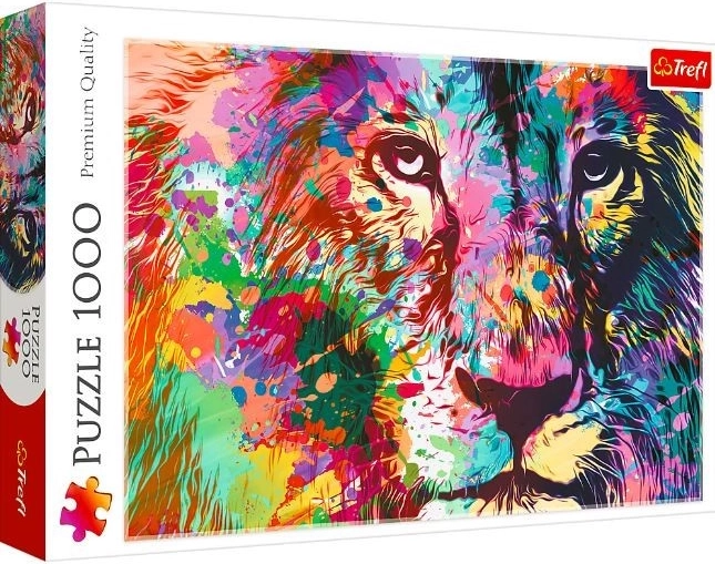 Puzzel 1000 stukjes – Kleurrijke leeuw
