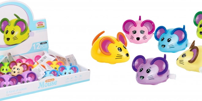 Kunststof opwindbare muis 8 cm
