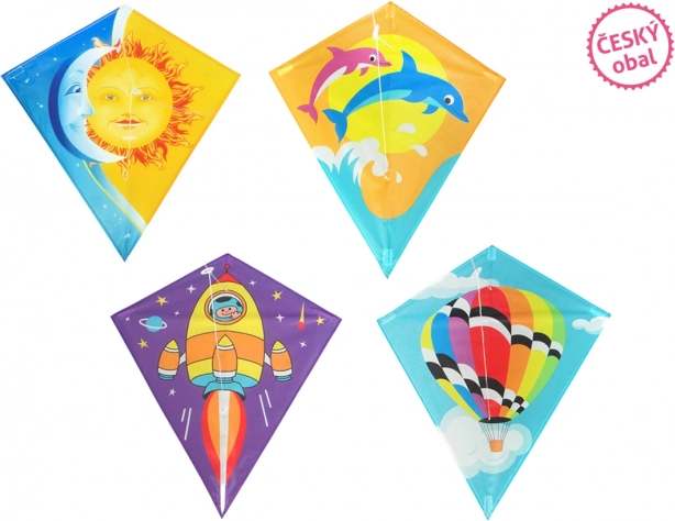 Vlieger ruitvorm van nylon voor kinderen
