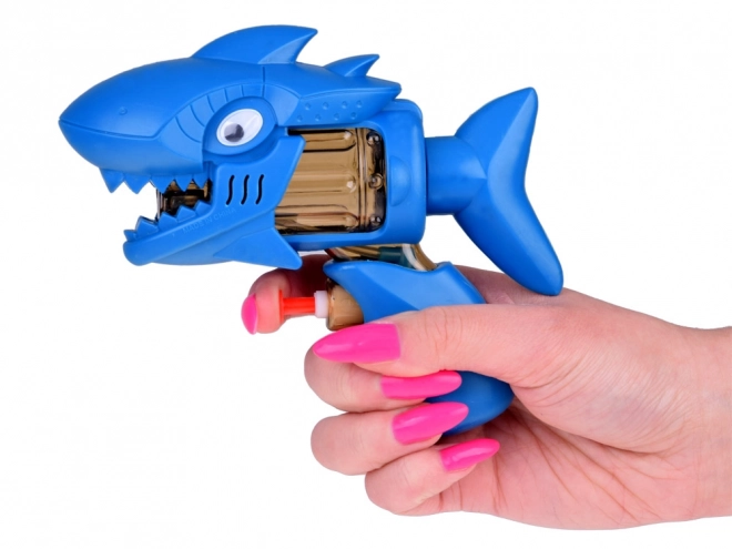 Zakformaat waterpistool Blauwe Haai voor kinderen