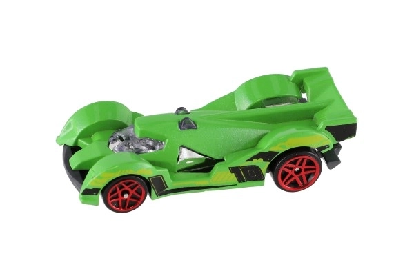 Auto racen 6stks metaal/plastic 8cm vrij rollend in doosje 10,5x27,5x4cm