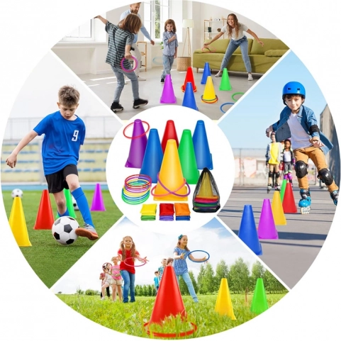 Spelset Kegels, Hoepels en Zakjes voor kinderen