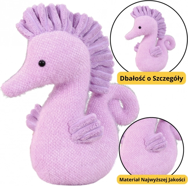 Pluchen speelgoed Paarse zeepaard 25 cm