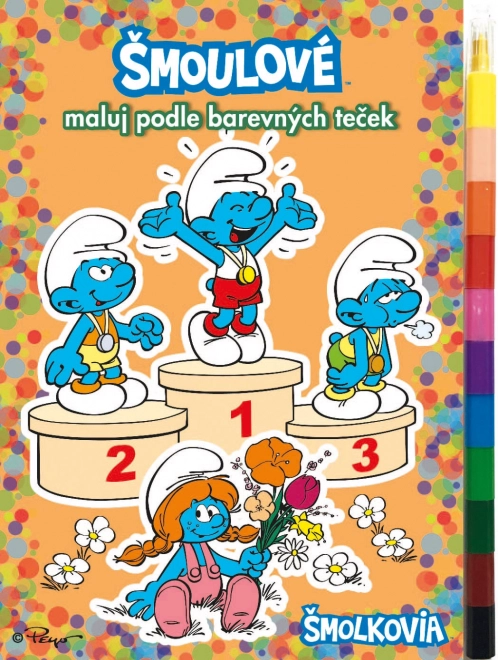 Smurfen kleurboek Schilderen volgens kleurpunten