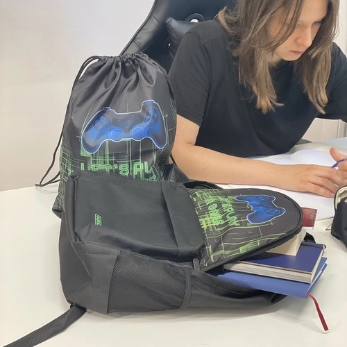 School gaming rugzak 22 l met gymtas KRUZZEL