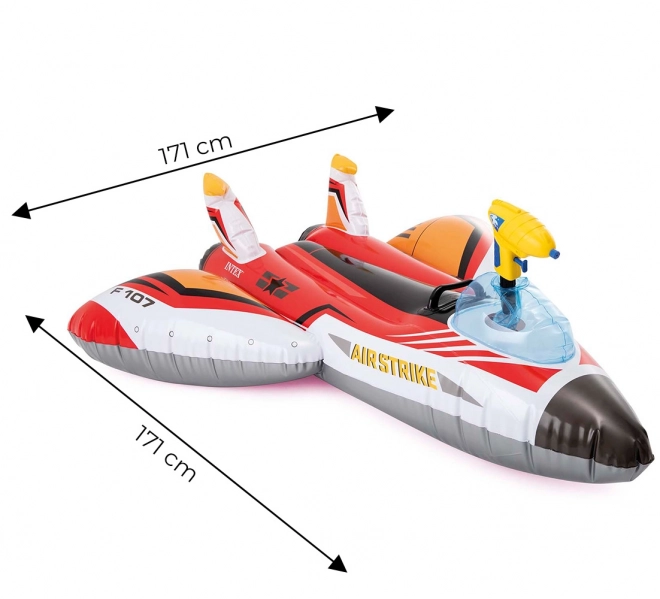 Opblaasbaar vliegtuig met waterkanon, rood INTEX 57536