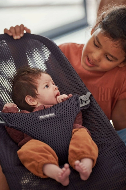 BABYBJORN - Wipstoeltje BLISS MESH - Parelroze –  Antraciet
