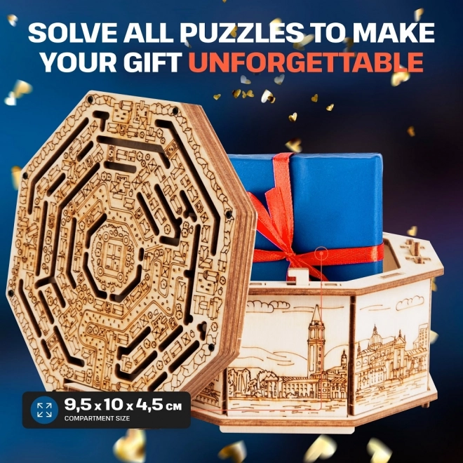 EscapeWelt 3D Houten Puzzel Secret Maze Box samengesteld