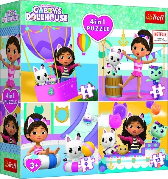 Puzzel Gabby's Poppenhuis 4v1