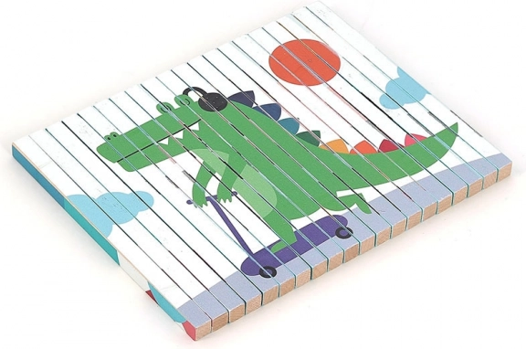 Houten 4D puzzel Dieren van Vilac