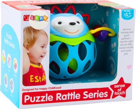 Zachte egel met belletje - blauwe sensorisch speelgoed