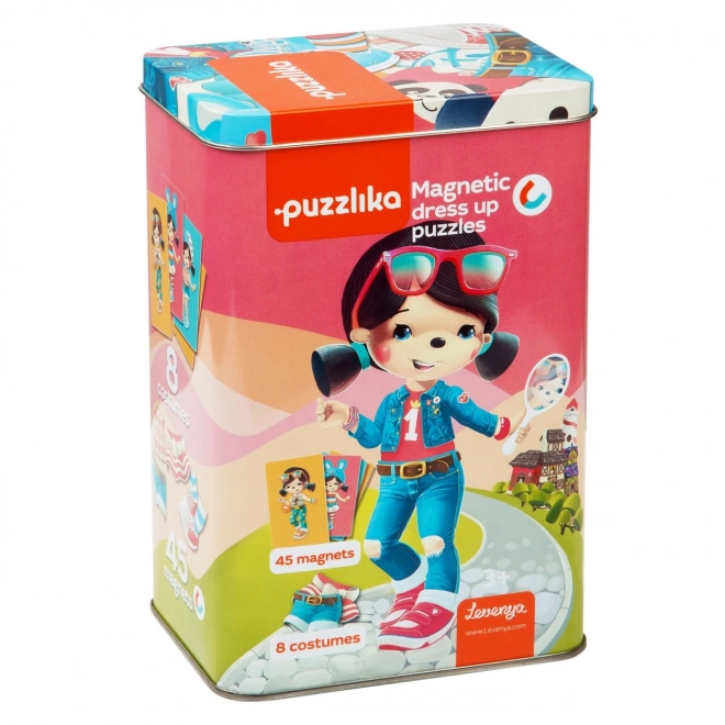 Magnetische speelgoed Puzzlika - Pop met kleding