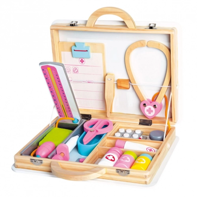 Bino Medische set in houten koffer