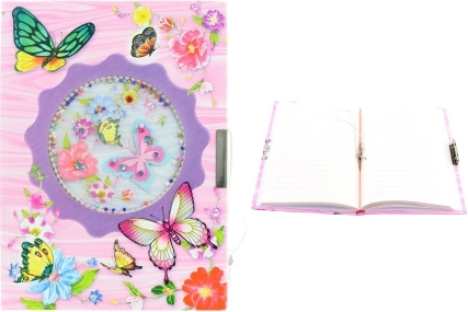 Dagboek met vlindermotief voor meisjes